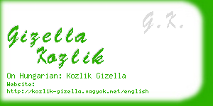 gizella kozlik business card